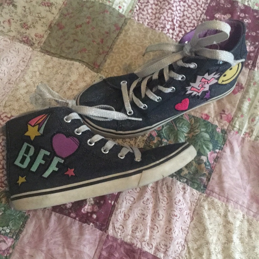 Cat and Jack girls kids high tops denim